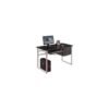 SECRETARIA PC METAL/VIDRO PRETO 120X60X76