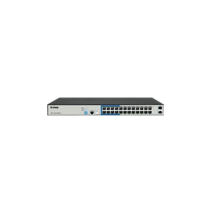SWITCH 26 DLINK 10/100/1000 C/GESTÃO LONG RANGE 250M 24X POE 2X SFP 250W