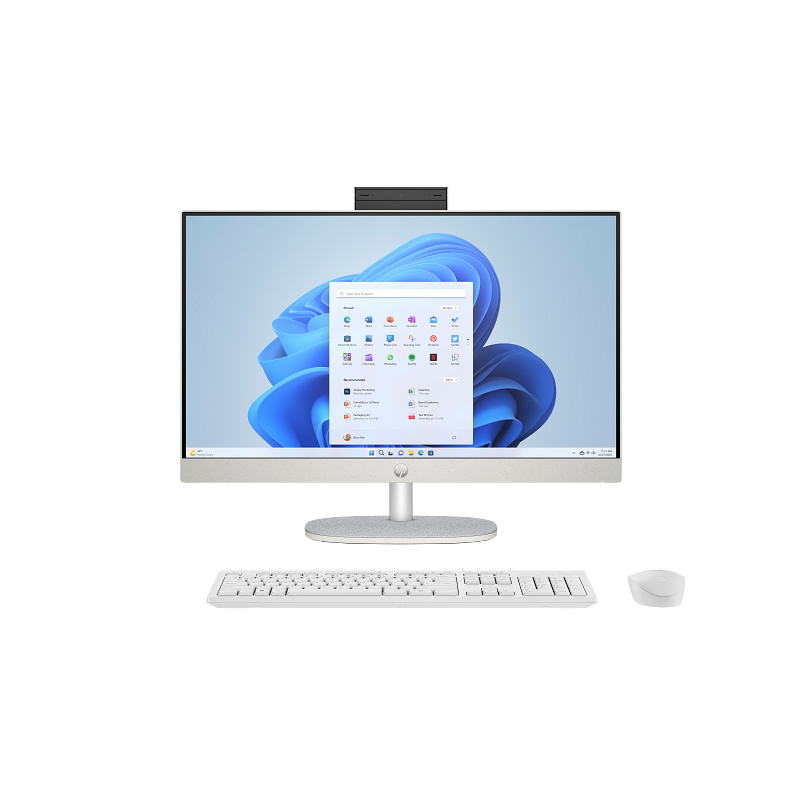 PC HP AIO 23.8' FHD U5-125U 8G 512GB SSD W11H BRANCO