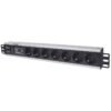 PDU RACKMOUNT 1U 8 GERMAN TYPE 3M INTEL C/ PROTEÇÃO