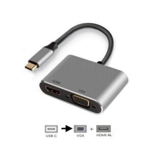 ADAPTADOR EWENT USB-C TO HDM+VGA DUAL DISPLAY