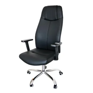 Cadeira PU Média Executiva 2 Níveis Preta