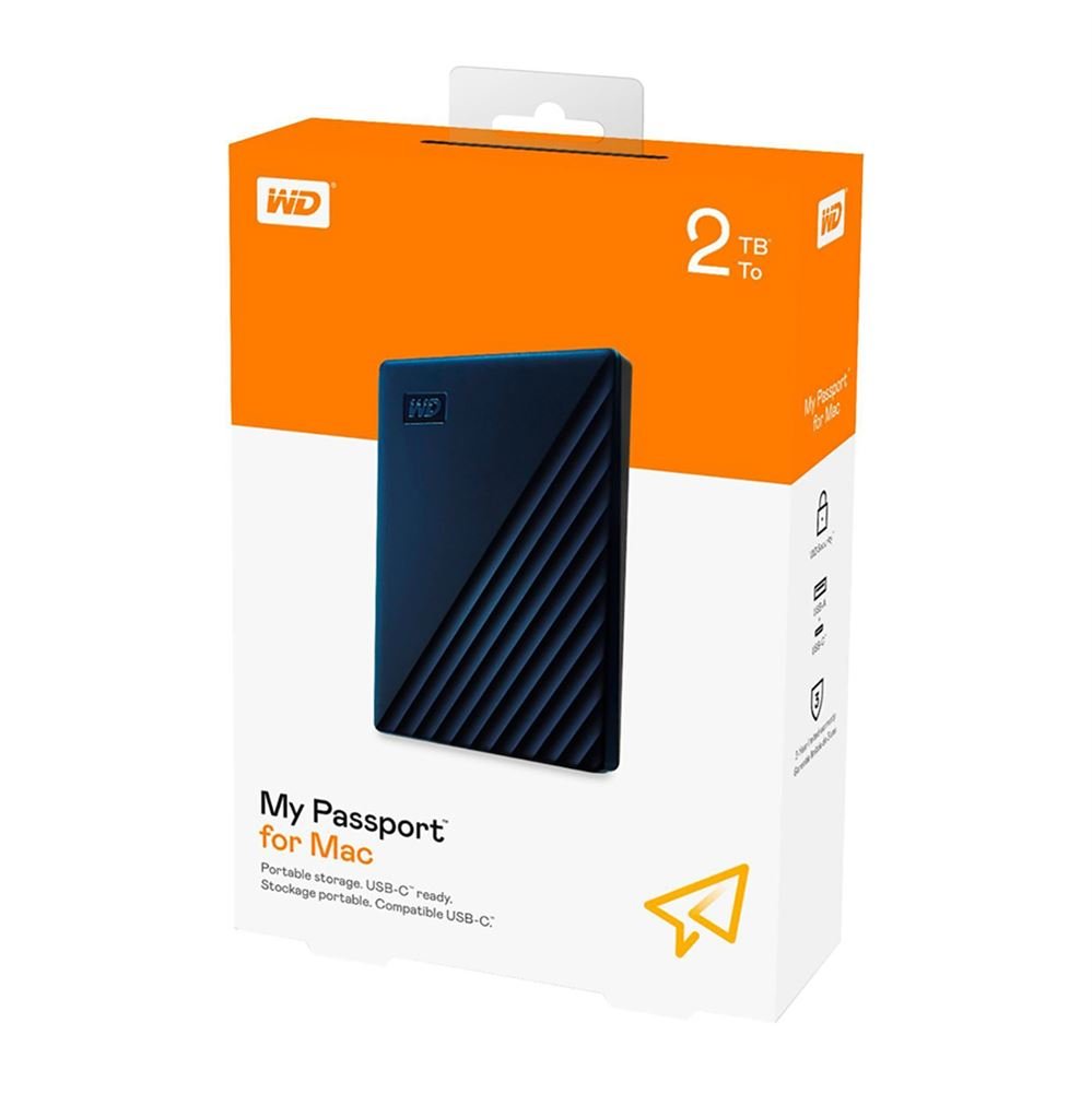DISCO RÍGIDO PORTÁTIL WD MY PASSPORT 2 TB - PRETO