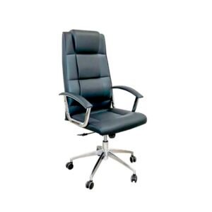 CADEIRA PU HIGH EXECUTIVE 3 NIVEIS REFORÇO LOMBAR PRETA