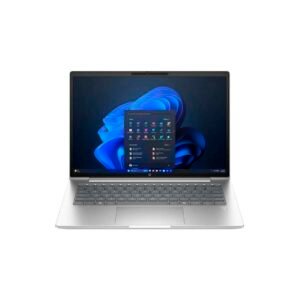 Portátil HP ProBook com Windows 11 aberto em prata