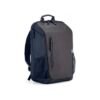 Mochila moderna azul-escura com múltiplos compartimentos