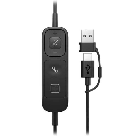 Controlo em linha para headset com USB-A e USB-C