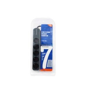 Cabo de extensão inteligente Powermatic com 5 tomadas preto