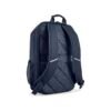Mochila azul-marinho com alças acolchoadas vista de trás