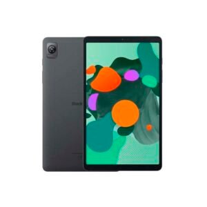 Tablet Blackview cinzento visto de frente e traseira