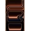 iPhone com acabamento dourado e papel de parede abstrato laranja